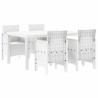 Ensemble de salle à manger pour jardin 5 pcs Blanc Rattan Polt 563826563826