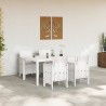 Ensemble de salle à manger pour jardin 5 pcs Blanc Rattan Polt 563826563826