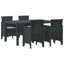 Ensemble de salle à manger pour jardin 5 pcs Anthracite 563828563828