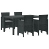 Ensemble de salle à manger pour jardin 5 pcs Anthracite 563828563828