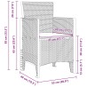 Ensemble de salle à manger pour jardin 5 pcs Anthracite 563828563828