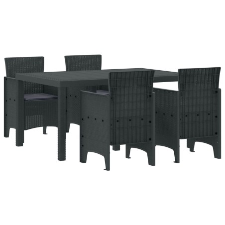 Ensemble de salle à manger pour jardin 5 pcs Anthracite 563829563829