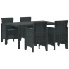 Ensemble de salle à manger pour jardin 5 pcs Anthracite 563829563829