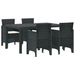 Ensemble de salle à manger pour jardin 5 pcs Anthracite 563830563830