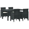 Ensemble de salle à manger pour jardin 5 pcs Anthracite 563830563830
