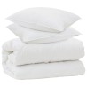 Couette avec Oreillers avec oreiller 3 pcs Blanc Microfibre 563853563853