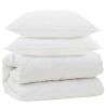 Couette avec Oreillers avec oreiller 3 pcs Blanc Microfibre 563866563866