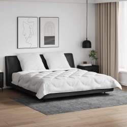 Couette avec Oreillers avec oreiller 3 pcs Blanc Microfibre 563909563909