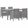 Ensemble de salle à manger pour jardin 5 pcs Gris clair 563923563923