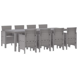 Ensemble de salle à manger pour jardin 9 pcs Blanc 563952563952