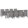 Ensemble de salle à manger pour jardin 9 pcs Blanc 563952563952