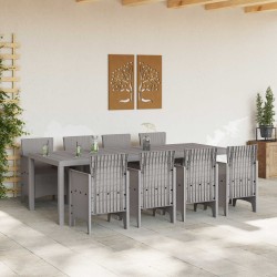Ensemble de salle à manger pour jardin 9 pcs Blanc 563952563952