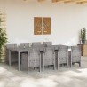 Ensemble de salle à manger pour jardin 9 pcs Blanc 563952563952