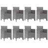 Ensemble de salle à manger pour jardin 9 pcs Blanc 563952563952
