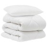 Couette avec oreiller 2 pcs Blanc Microfibre 563965563965