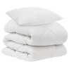 Couette avec oreiller 2 pcs Blanc Microfibre 563994563994