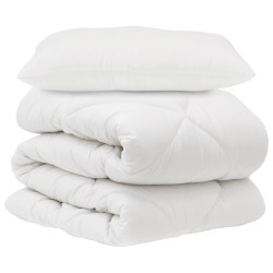 Ensemble de Duvet avec oreiller 2 pcs Blanc Microfibre 564040564040