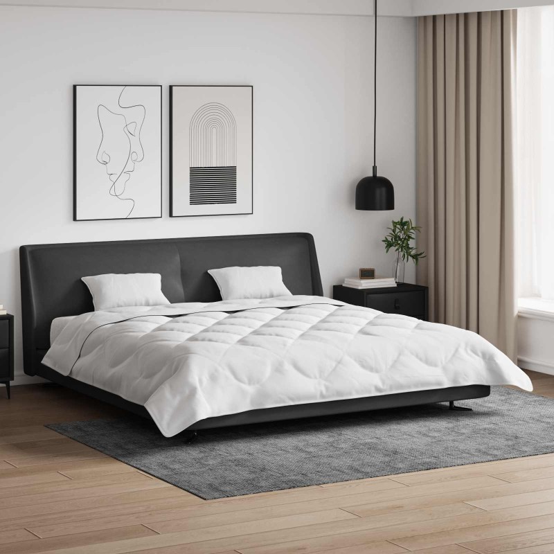 Duvet d'été simple avec oreiller 3 pcs Blanc Microfibre 564094564094