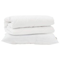 Ensemble de Duvet avec oreiller 2 pcs Blanc Microfibre 564187564187