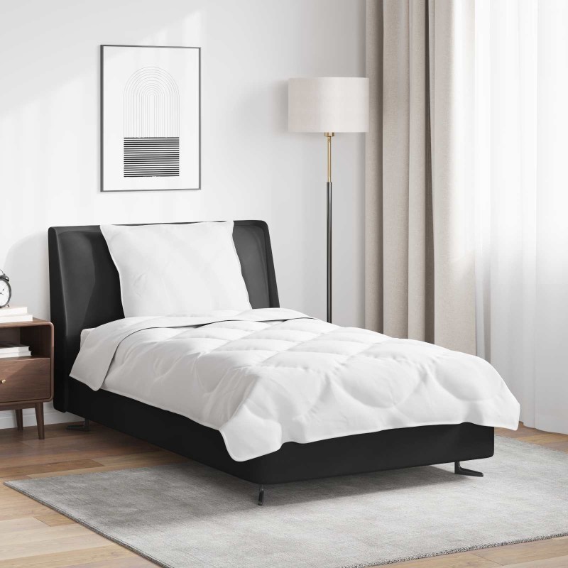 Ensemble de Duvet avec oreiller 2 pcs Blanc Microfibre 564206564206