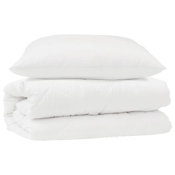 Ensemble de Duvet avec oreiller 2 pcs Blanc Microfibre 564210564210