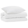 Ensemble de Duvet avec oreiller 2 pcs Blanc Microfibre 564286564286