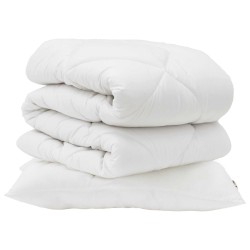 Couette avec oreiller 2 pcs Blanc Microfibre 564318564318