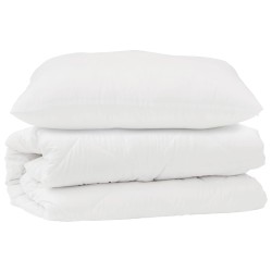 Ensemble de Duvet avec oreiller 2 pcs Blanc Microfibre 564357564357