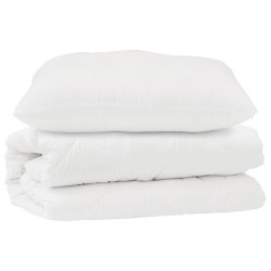 Ensemble de Duvet avec oreiller 2 pcs Blanc Microfibre 564378564378