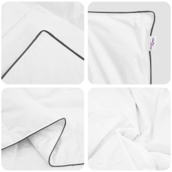 Duvet d'hiver avec oreiller 3 pcs Blanc Plume de canard 564386564386