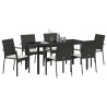 Ensemble de salle à manger pour jardin 7 pcs Noir polyrotin 564414564414