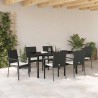 Ensemble de salle à manger pour jardin 7 pcs Noir polyrotin 564414564414