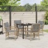 Ensemble de salle à manger pour jardin 5 pcs Beige polyrotin 564417564417