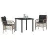 Ensemble de salle à manger pour jardin 3 pcs Gris clair 564418564418
