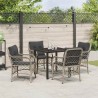 Ensemble de salle à manger pour jardin 5 pcs Gris clair 564419564419