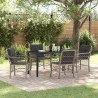 Ensemble de salle à manger pour jardin 5 pcs Gris clair 564420564420