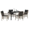 Ensemble de salle à manger pour jardin 5 pcs Gris clair 564420564420