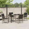 Ensemble de salle à manger pour jardin 5 pcs Gris clair 564420564420