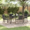 Ensemble de salle à manger pour jardin 5 pcs Gris clair 564421564421