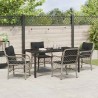Ensemble de salle à manger pour jardin 5 pcs Gris clair 564421564421
