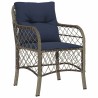 Ensemble de salle à manger pour jardin 3 pcs Gris et Noir Rotin 564422564422