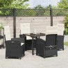 Ensemble de salle à manger pour jardin 5 pcs Noir polyrotin 564423564423