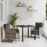 Ensemble de salle à manger pour jardin 3 pcs Gris polyrotin 564424564424