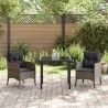 Ensemble de salle à manger pour jardin 3 pcs Gris polyrotin 564424564424