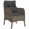 Ensemble de salle à manger pour jardin 3 pcs Gris polyrotin 564424564424