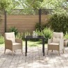 Ensemble de salle à manger pour jardin 3 pcs Beige polyrotin 564425564425