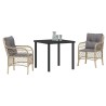 Ensemble de salle à manger pour jardin 3 pcs Beige polyrotin 564427564427
