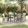 Ensemble de salle à manger pour jardin 5 pcs Noir polyrotin 564429564429