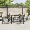 Ensemble de salle à manger pour jardin 5 pcs Noir polyrotin 564429564429