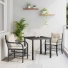 Ensemble de salle à manger pour jardin 3 pcs Noir polyrotin 564430564430